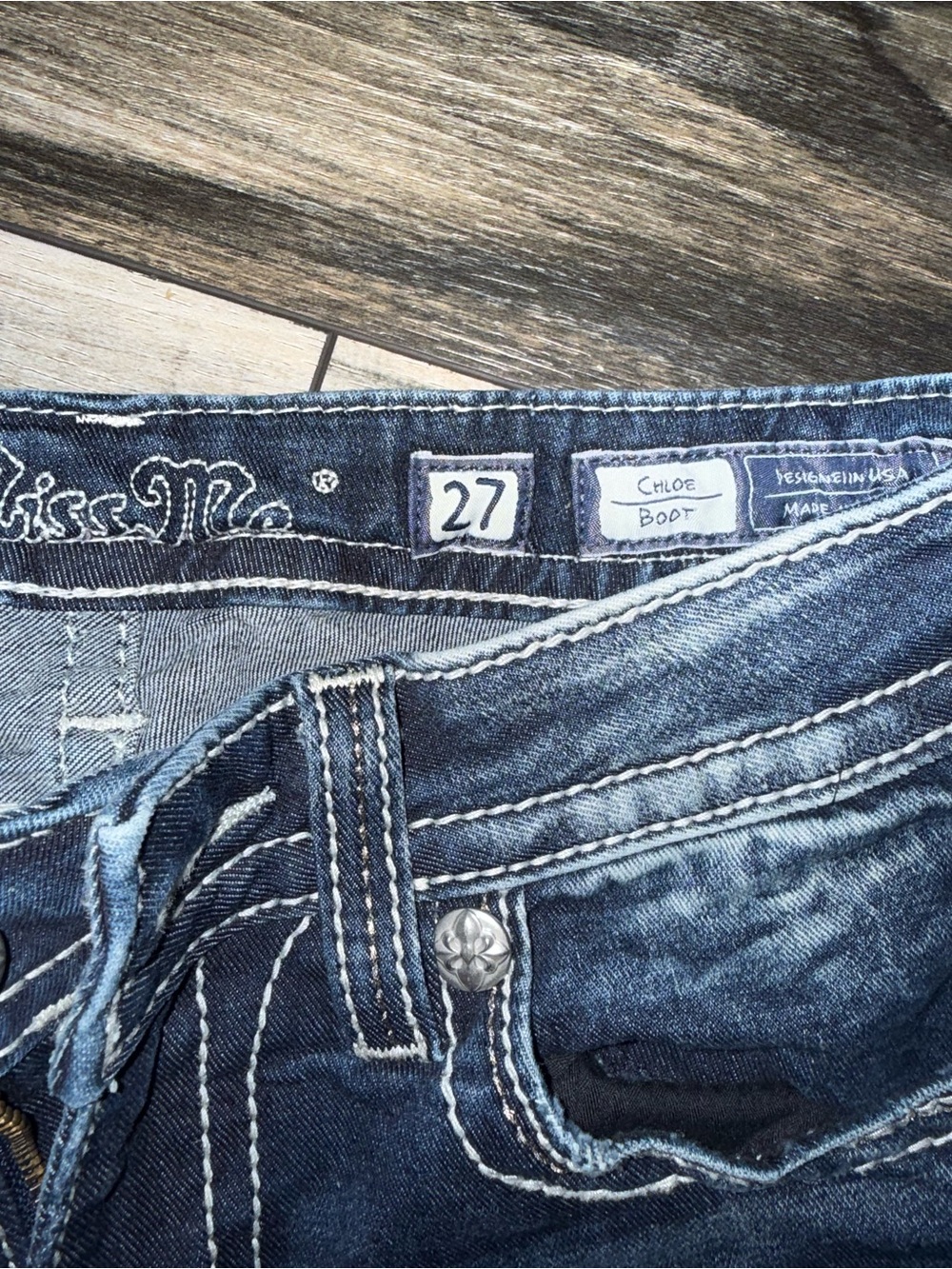 MissMe jeans 27x31 Women’s beautiful Bling - Picture 3 of 6